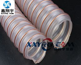 KS0905進口耐磨（mó） 工業 聚氨（ān）脂pu透明（míng）鋼絲（sī）吸塵通風軟（ruǎn）管 印刷機 掃地車用
